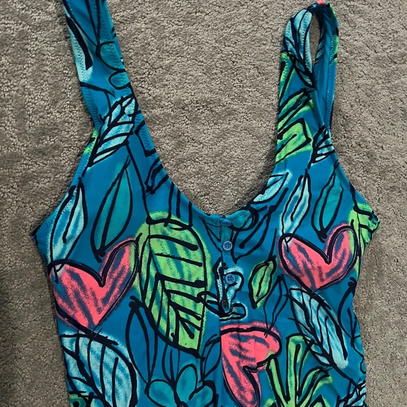 Aerie Graffiti Swimsuit size M - Picture 2 of 6